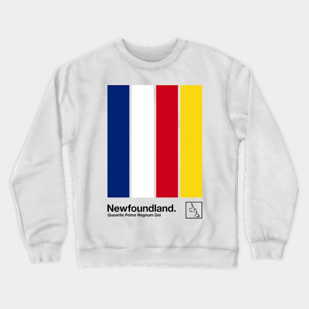 Newfoundland // Original Minimalist Artwork Poster Design Crewneck Sweatshirt by DankFutura